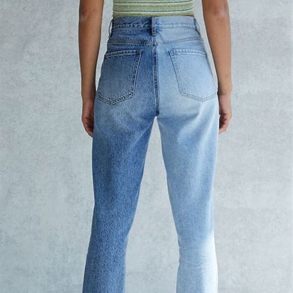 PACSUN Eco Two-Tone Blue Dad Jeans